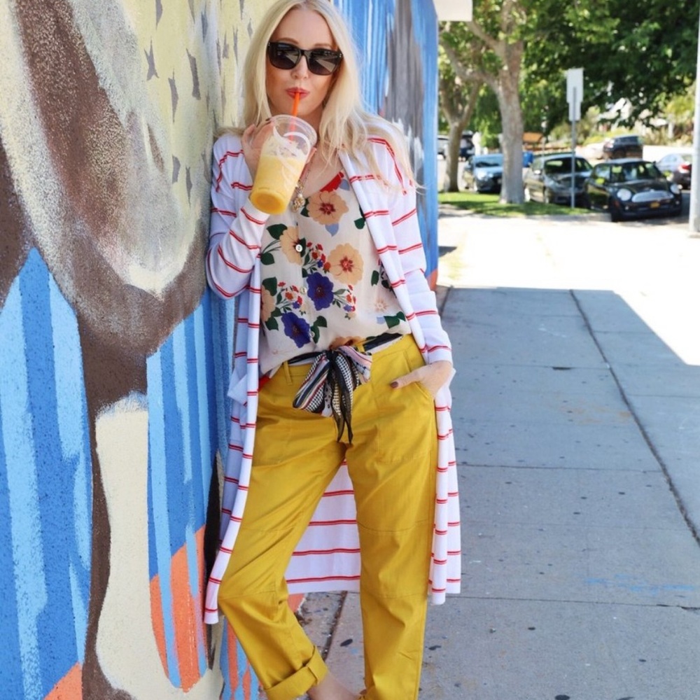 CAbi Yellow Ankle Pants